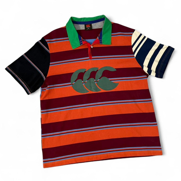 Canterbury Rugby Clothing Other - Canterbury of New Zealand Striped Rugby Polo Shirt - 2XL